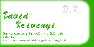 david krivenyi business card